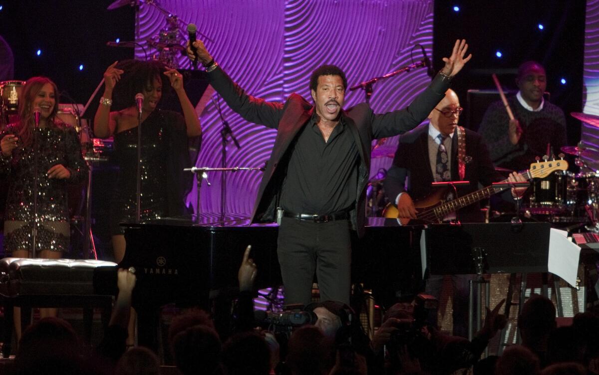 Lionel Richie, shown onstage at a pre-Grammys event in Beverly Hills in January, is set to perform at the Life is Beautiful festival in Las Vegas this month.