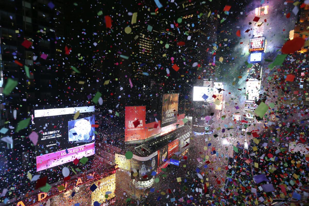 Times Square is one of America's most iconic public spaces, whose history and purpose has continuously evolved over time. It is seen here on New Year's 2016.