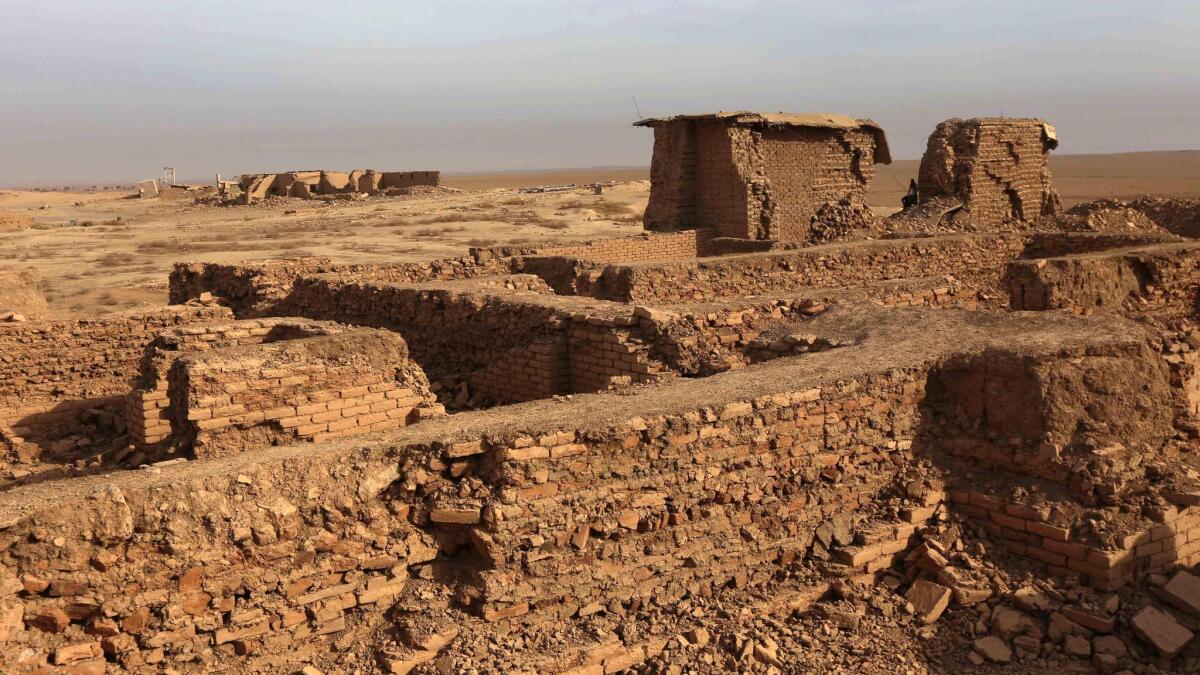 A picture taken last week shows destruction in the ancient ruins of Nimrud, in Iraq.