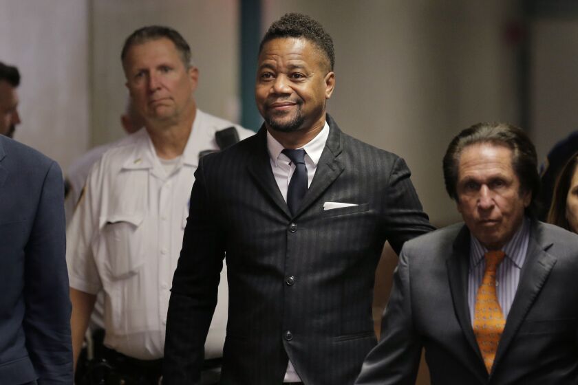 Cuba Gooding Jr. arrives to a courtroom in New York, Thursday, Oct. 10, 2019. The actor is accused of placing his hand on a 29-year-old woman's breast and squeezing it without her consent in New York on June 9. (AP Photo/Seth Wenig)
