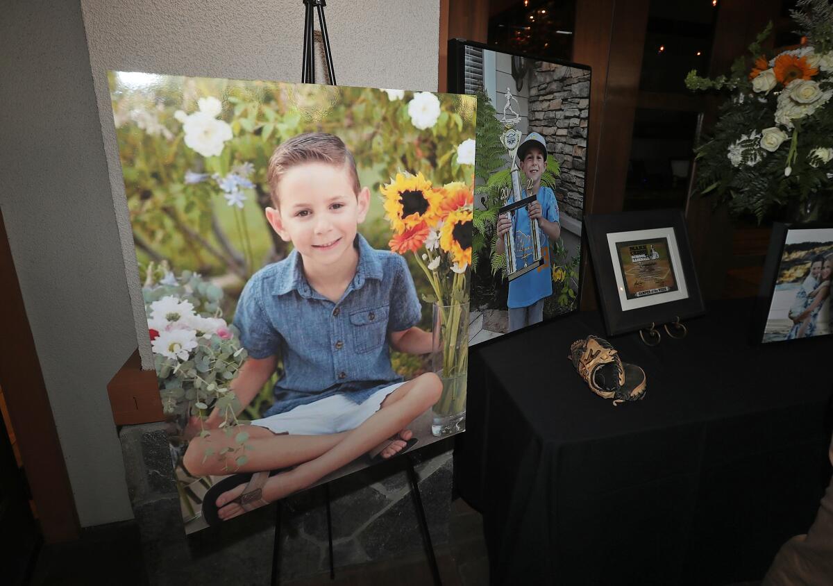 Bradley Rofer is shown in a poster at a fundraiser at the Coto de Caza Golf Club.