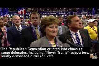 Republican Convention floor erupts in chaos during Rules Committee vote
