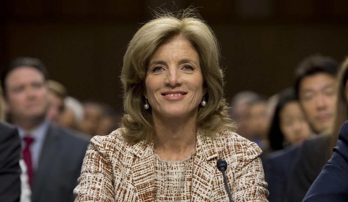 Caroline Kennedy appears before the Senate Foreign Relations Committee at a hearing on her nomination for ambassador to Japan on Capitol Hill.