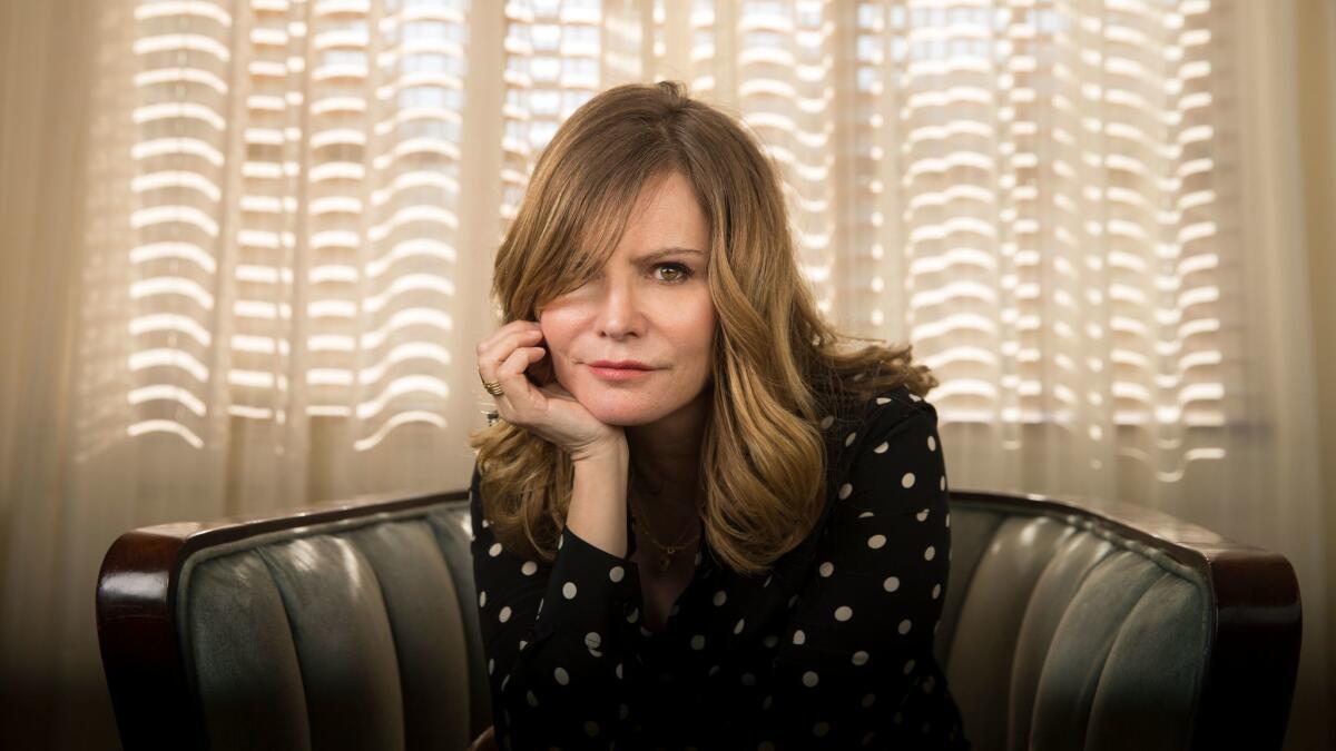 Actress Jennifer Jason Leigh stars in the new Netflix comedy, "Atypical," as the mother of a son with autism. (Allen J. Schaben / Los Angeles Times)