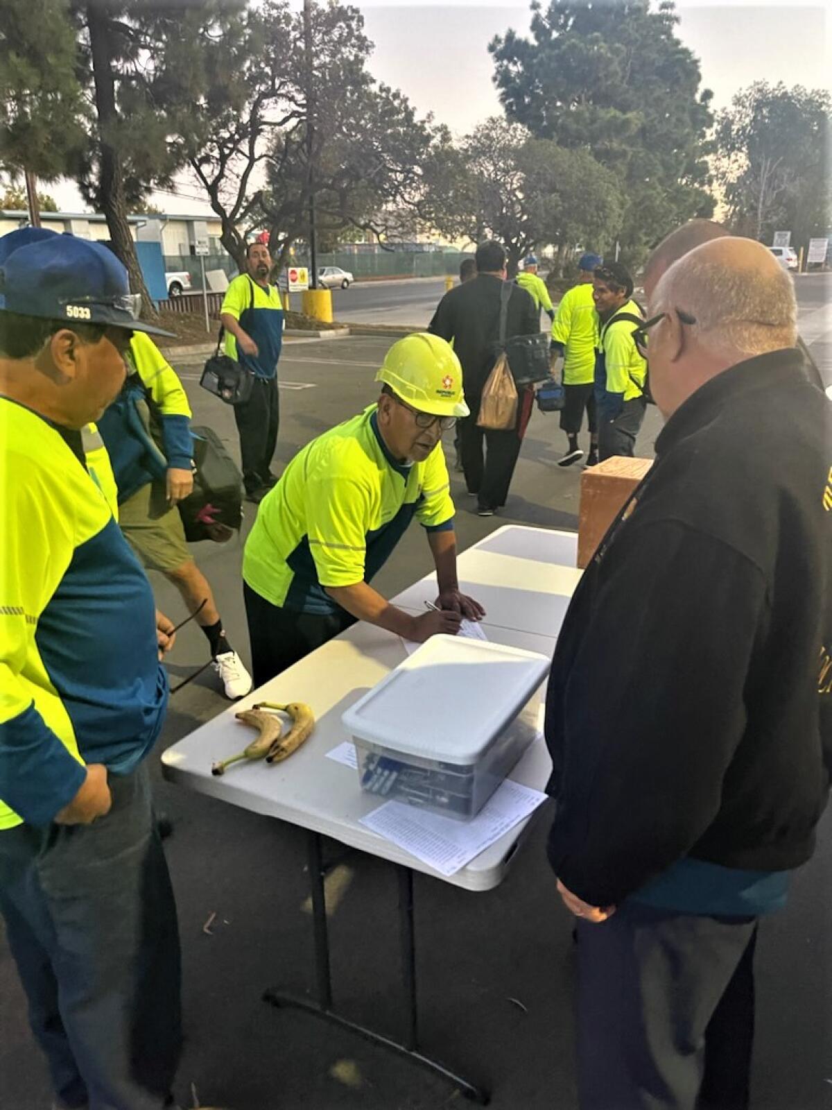 Employees at a Republic Services facility in Huntington Beach on Nov. 23 voted to authorize a strike as contract talks stall.