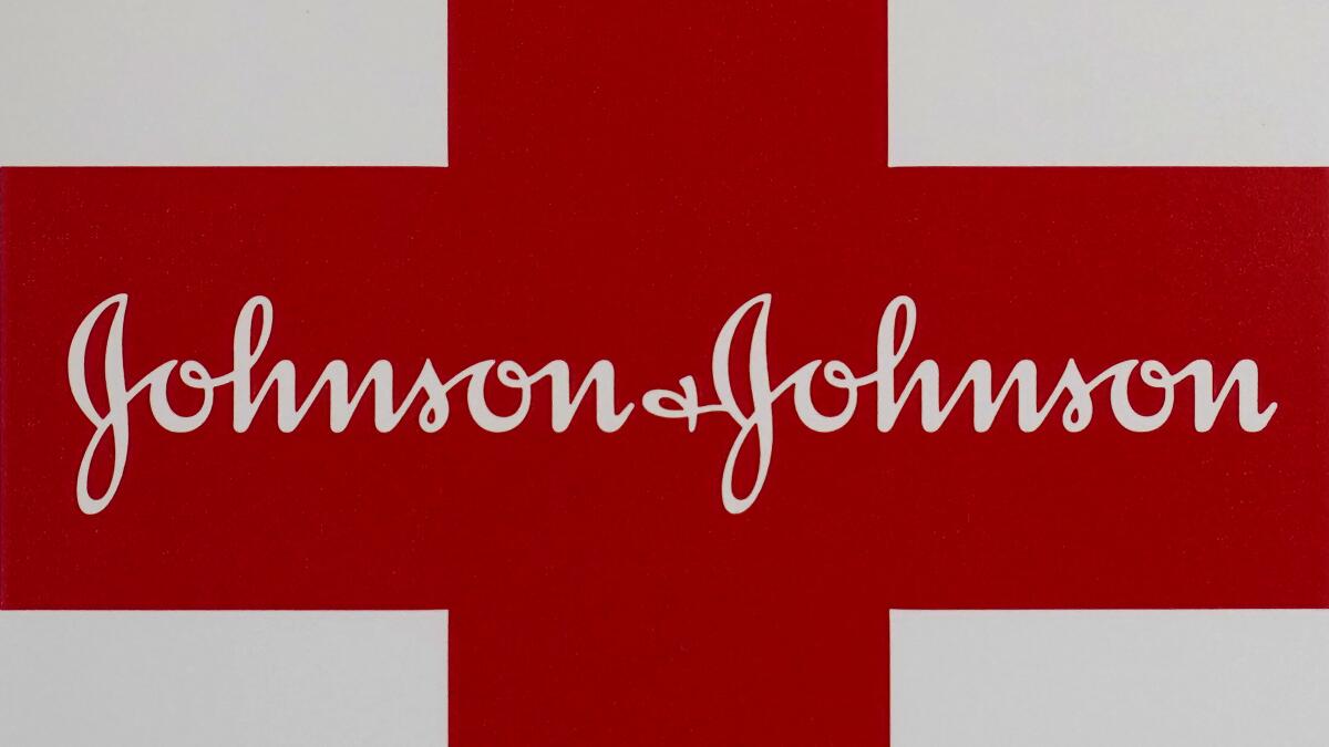 A Johnson & Johnson logo on the exterior of a first aid kit  