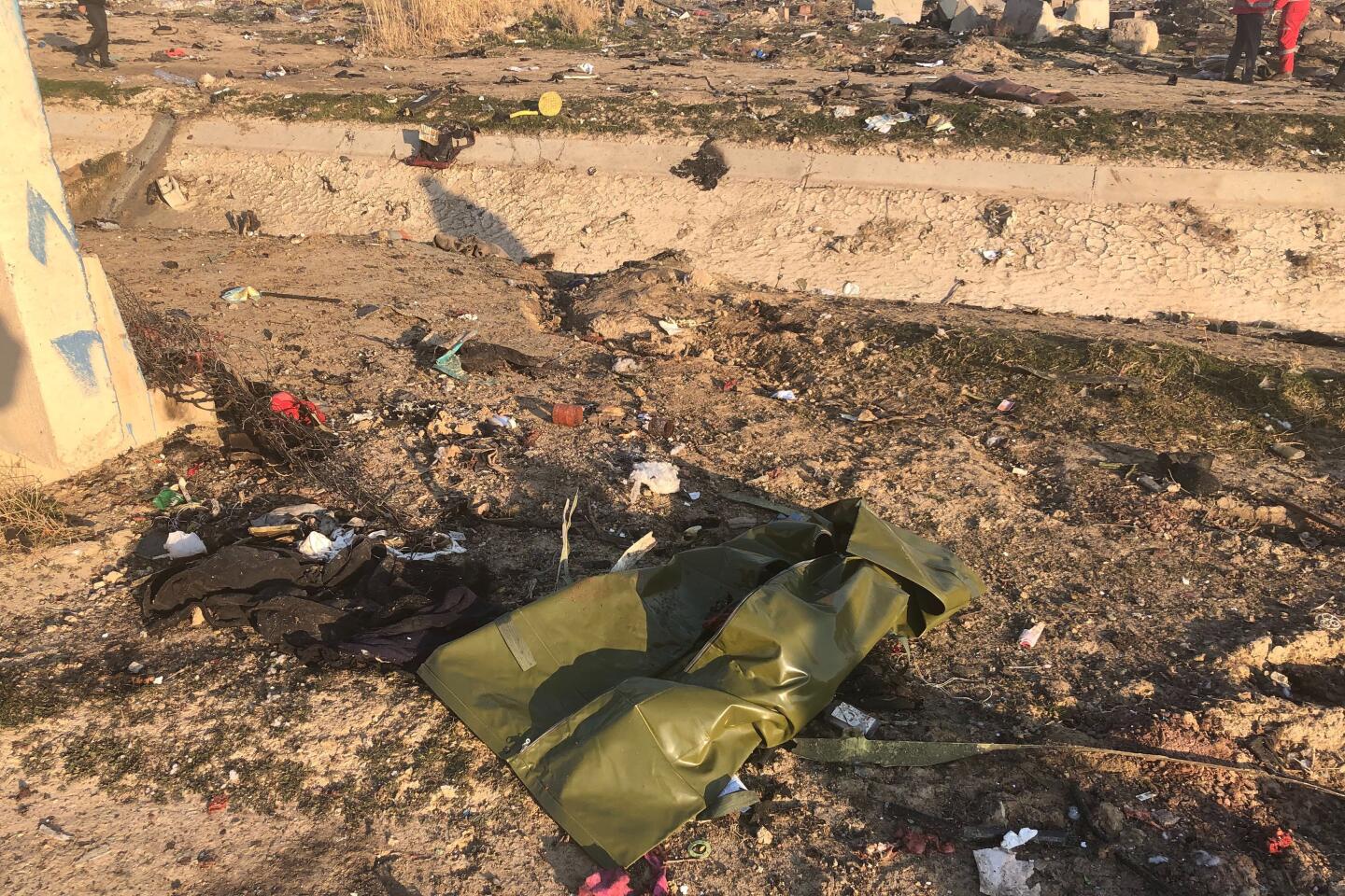 Another view of debris from Wednesday's plane crash. The Boeing 737-800 is a very common single-aisle, twin-engine jetliner used for short to medium-range flights.