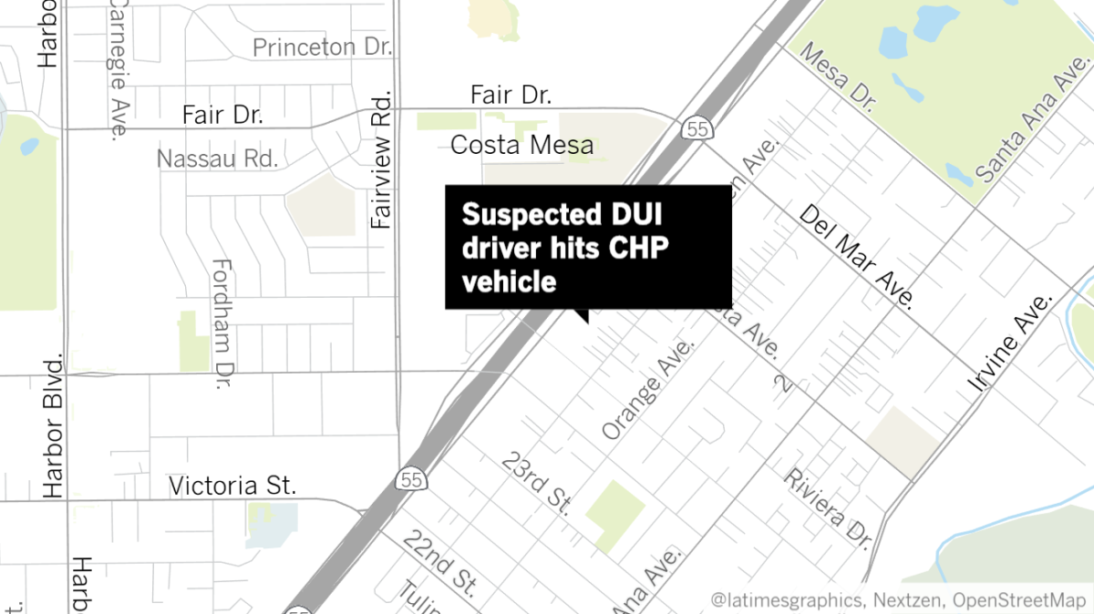 Suspected DUI driver hits CHP vehicle