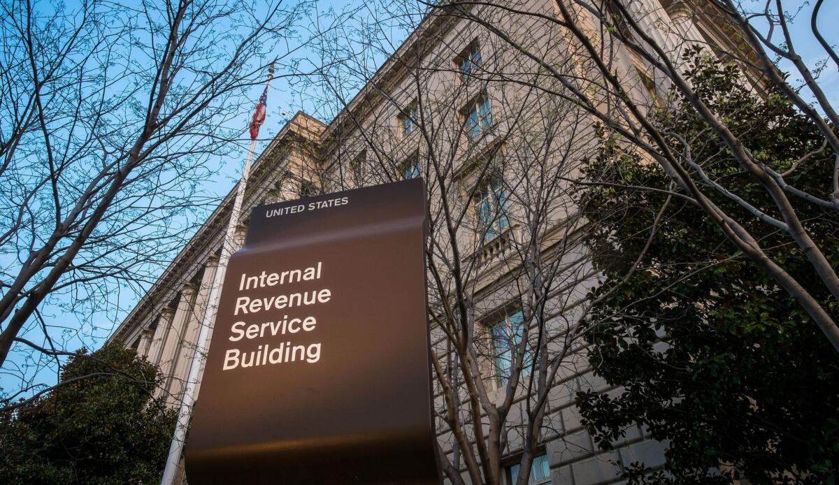 The Internal Revenue Service headquarters in Washington. Tax Day is traditionally April 15, but it was extended to Tuesday.