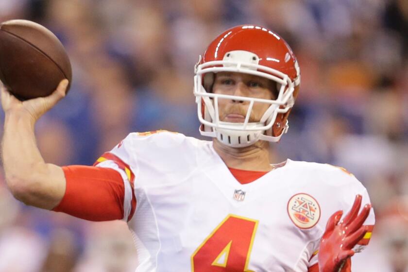Quarterback Nick Foles didn't see much playing time with the Kansas City Chiefs last season.