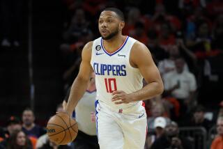 Los Angeles Clippers guard Eric Gordon (10) during Game 5 of a first-round NBA basketball playoff series against the Phoenix Suns, Tuesday, April 25, 2023, in Phoenix. (AP Photo/Matt York)