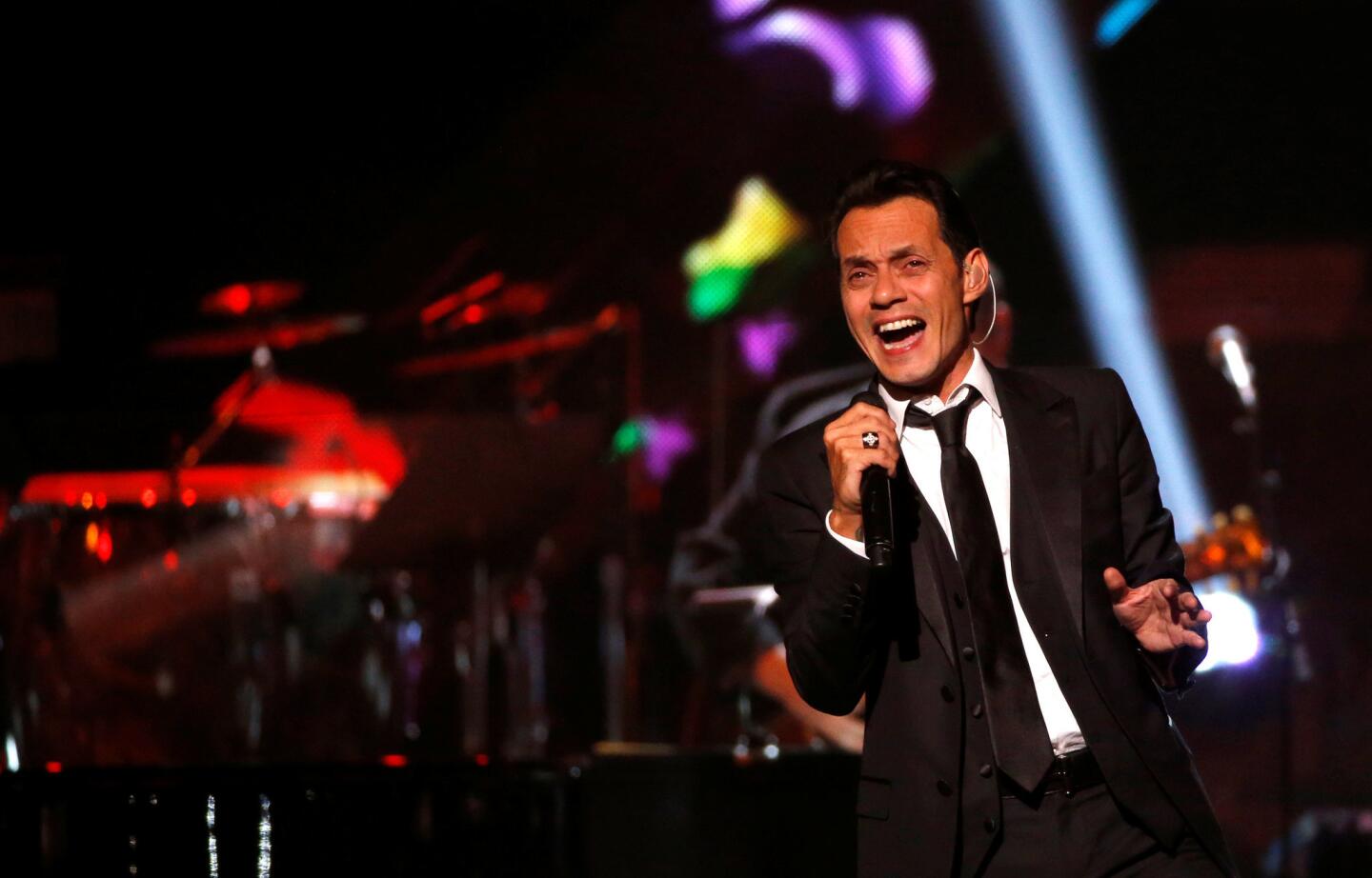 Recording artist Anthony performs after accepting the Latin Recording Academy Person of the Year award in Las Vegas