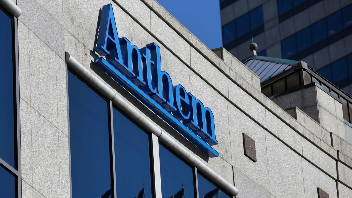 Anthem's corporate headquarters in Indianapolis. The company has 6.4 million Medicaid members, about 1.3 million in California.