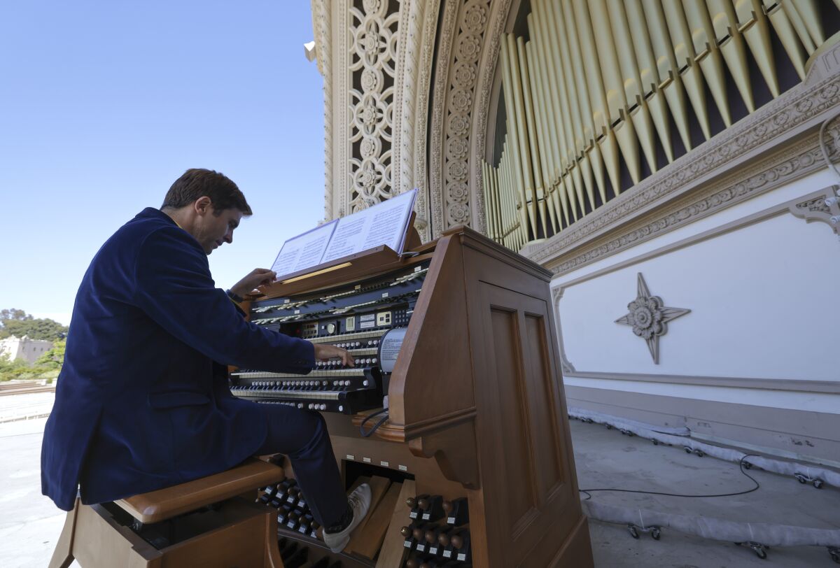 San Diego citizen organist Raul Prieto. May 15, 2022