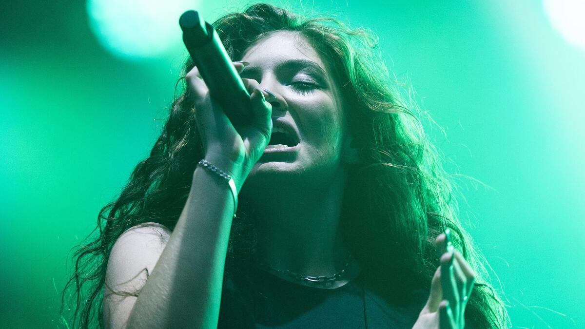 Recording artist Lorde performs at the Austin City Limits music festival on Oct. 12.