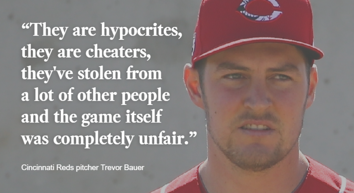 A meme quoting Reds pitcher Trevor Bauer