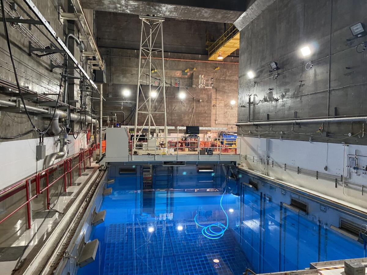 The wet storage pool at Unit 2 of the San Onofre Nuclear Generating Station.