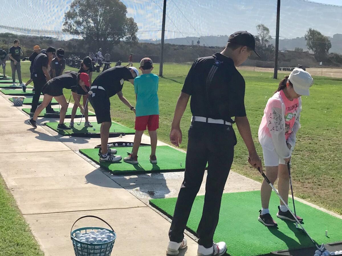 Each student received one-on-one full swing instruction.