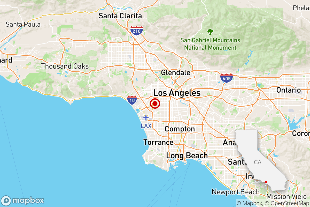 Map showing epicenter of 2.4 earthquake