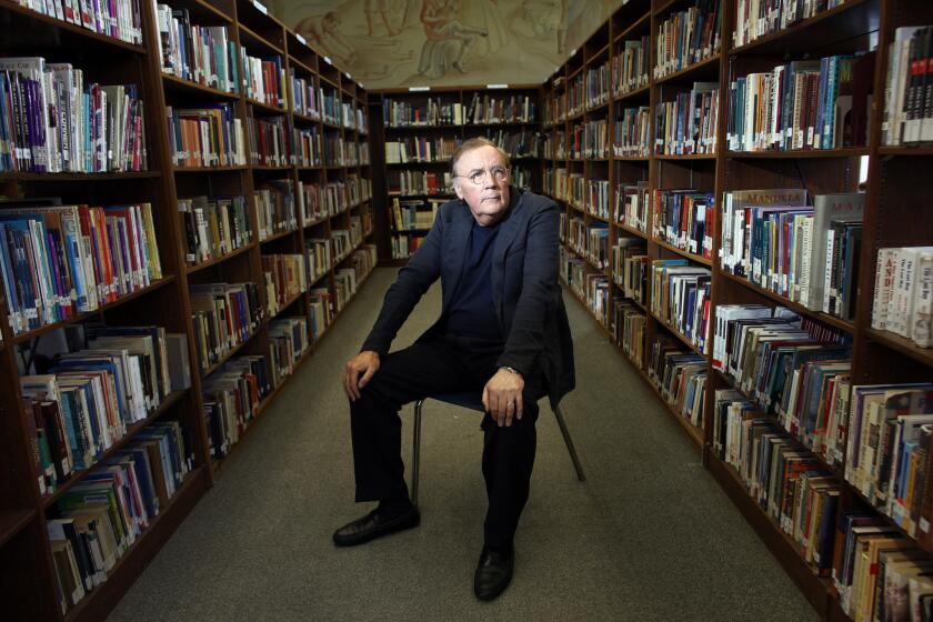 Fiction writer James Patterson came to Venice High School to encourage students to read and gave away copies of "The Angel Experiement" from his "Maximum Ride" series, in May 2012.