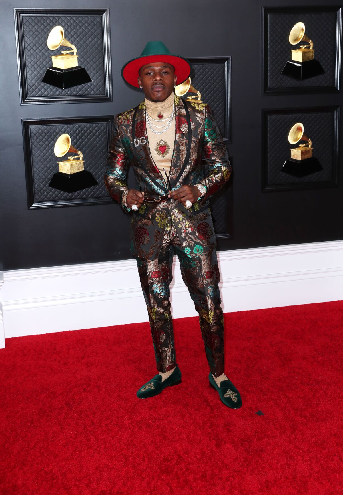 DaBaby on the red carpet at the 63rd Grammy Awards
