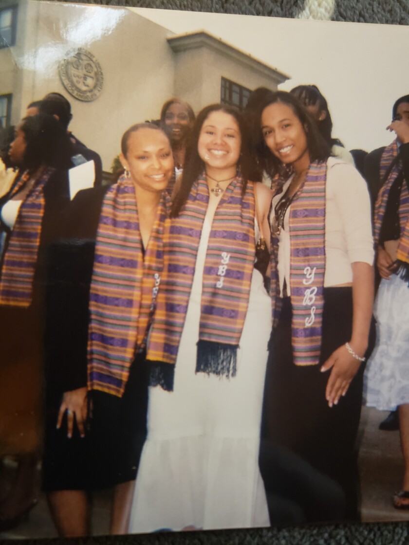 Desiree Cormier Smith (middle) with friends 
