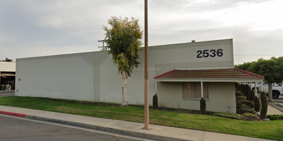 A suite in this building on Fender Avenue in Fullerton houses Towo Industries Inc.