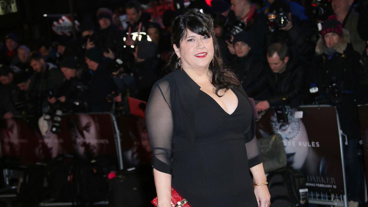 Author E.L. James at the London premiere of "Fifty Shades Darker."