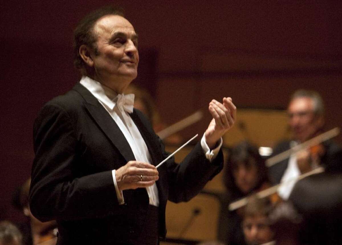 Charles Dutoit conducting the Los Angeles Philharmonic at Walt Disney Concert Hall on Feb. 19, 2010.