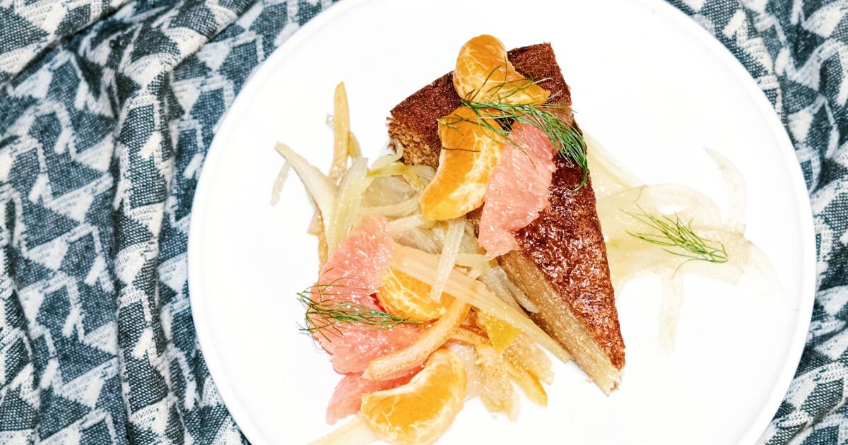 Olive Oil Cake With Candied Fennel