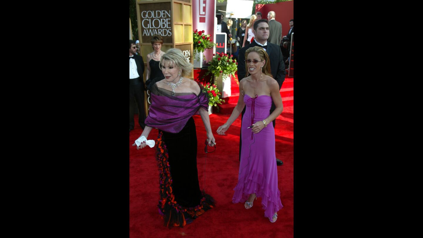 Joan and Melissa Rivers at the Golden Globes