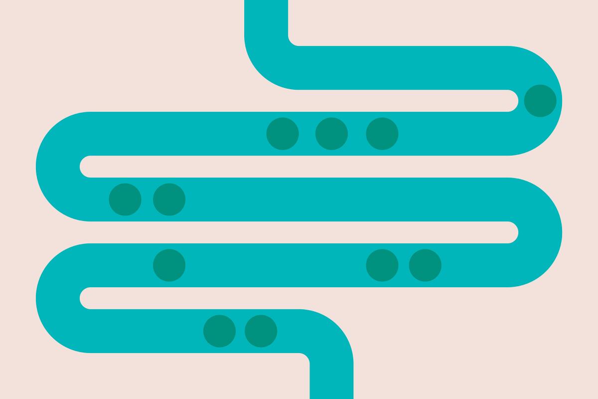 Graphic representation in digestive system as an abacus.