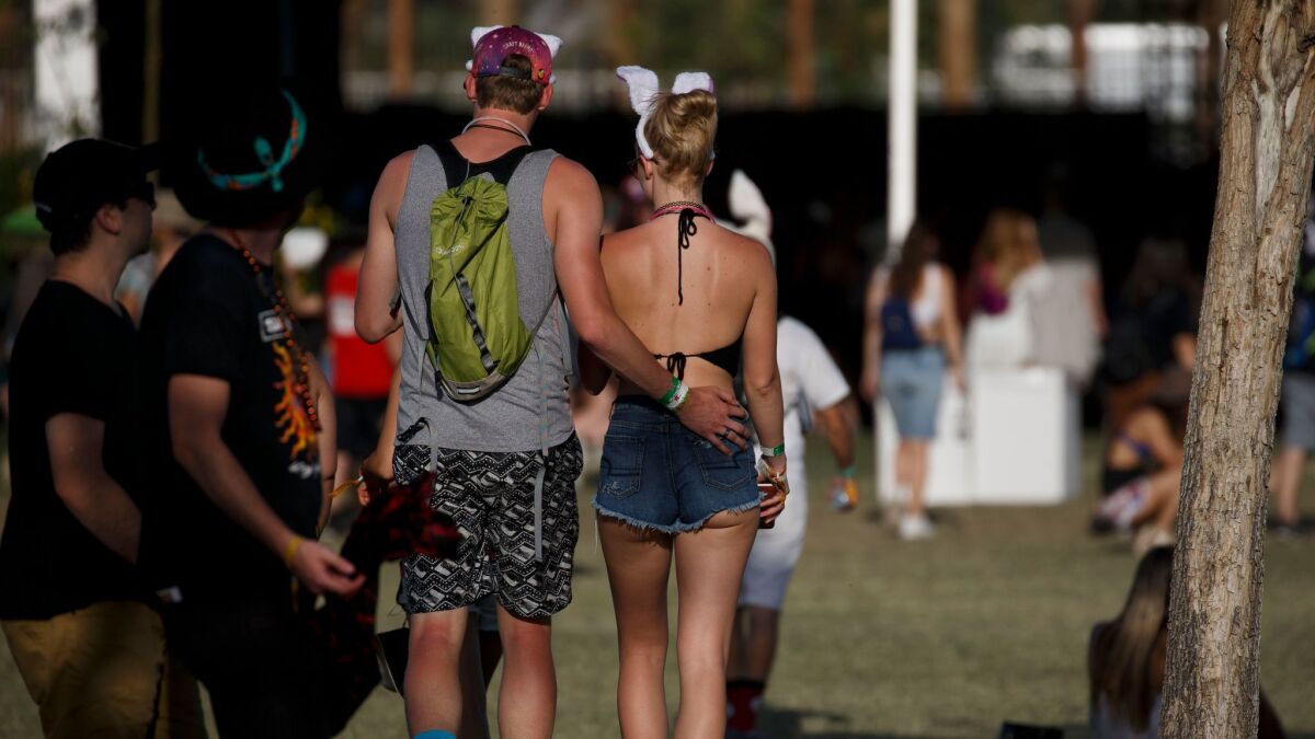 Music fans attend weekend one of the three-day Coachella Valley Music and Arts Festival.