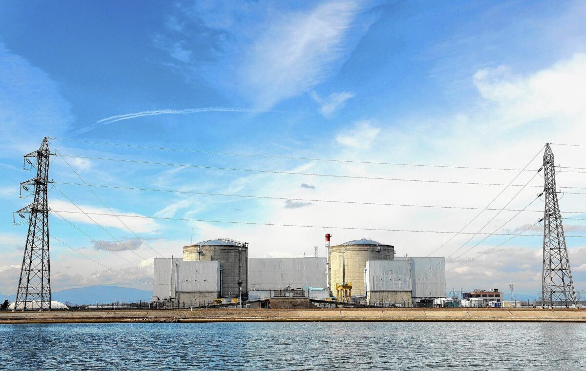 The nuclear plant in Fessenheim, France, is set to close in 2016. The country gets 75% of its energy from nuclear power.