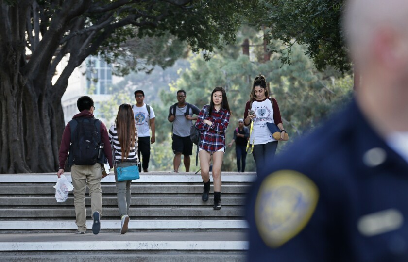 UC Irvine officials say they have no plans to abolish the campus police force as the Black Student Union is seeking, but will continue to encourage dialogue with the group.
