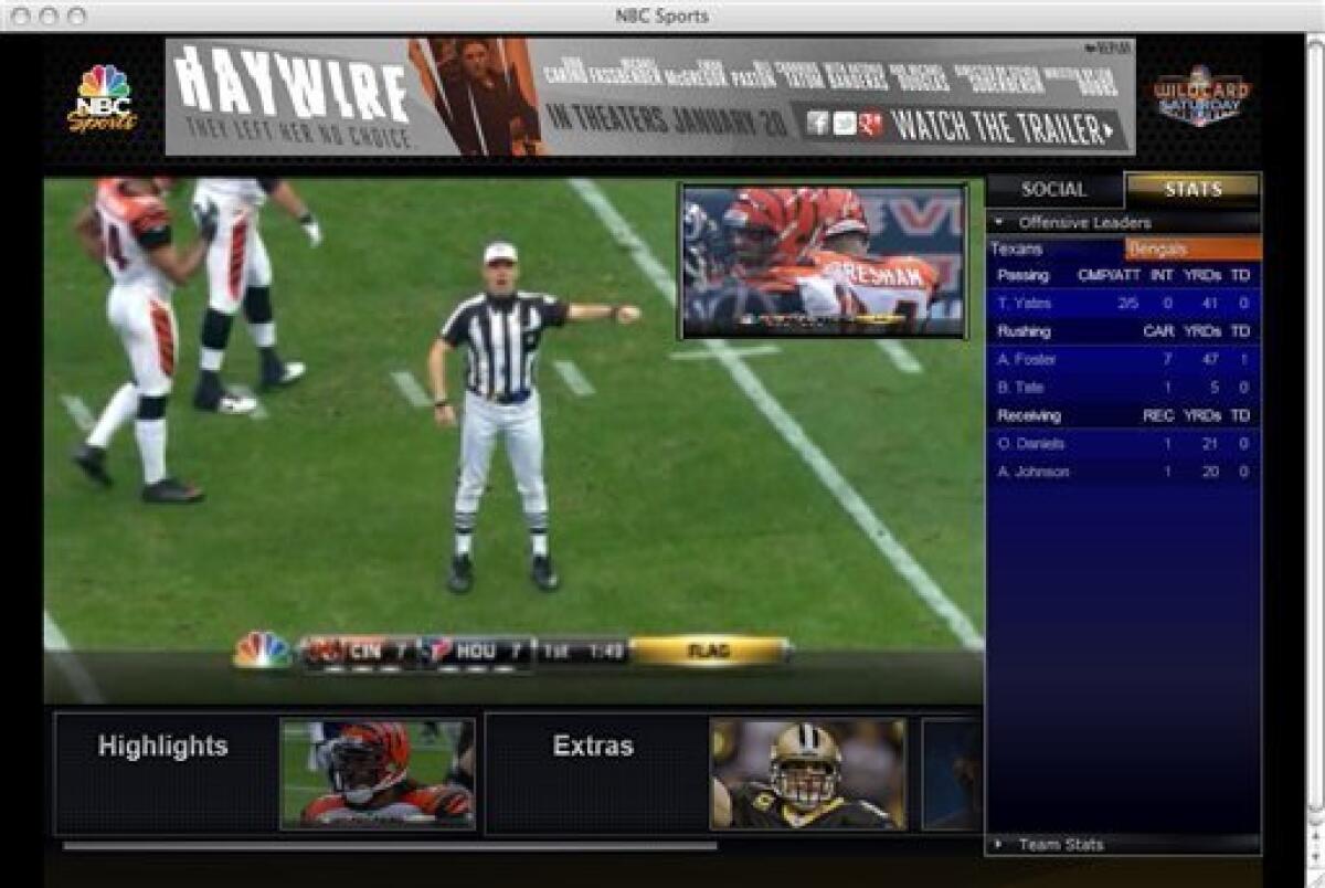 Review: Super Bowl online decent, won't replace TV - The San Diego  Union-Tribune