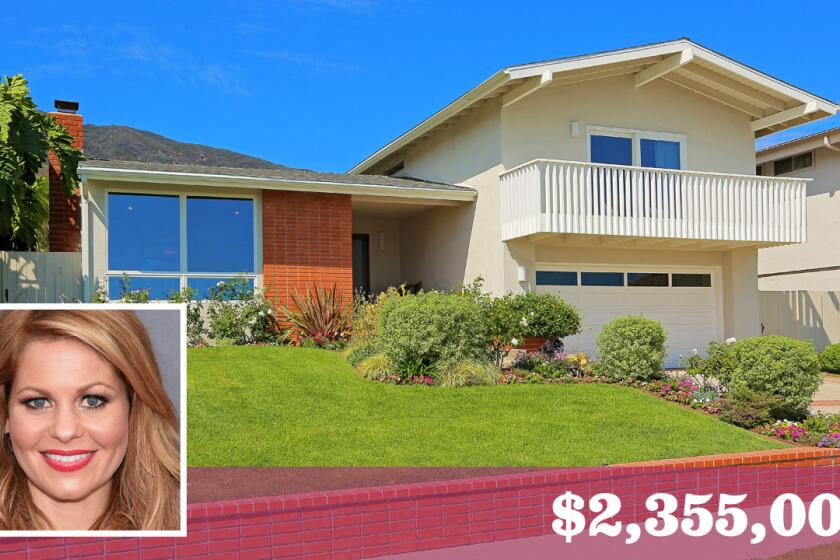 "Full House" star Candace Cameron Bure and her husband, former NHL player Valeri Bure, paid $2.355 million for the two-story home in Malibu.