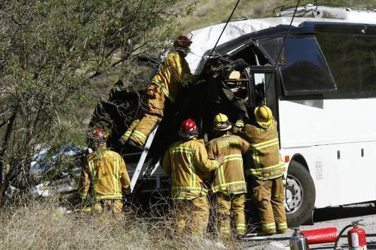 The tour bus crash in February on Highway 38 killed eight people.