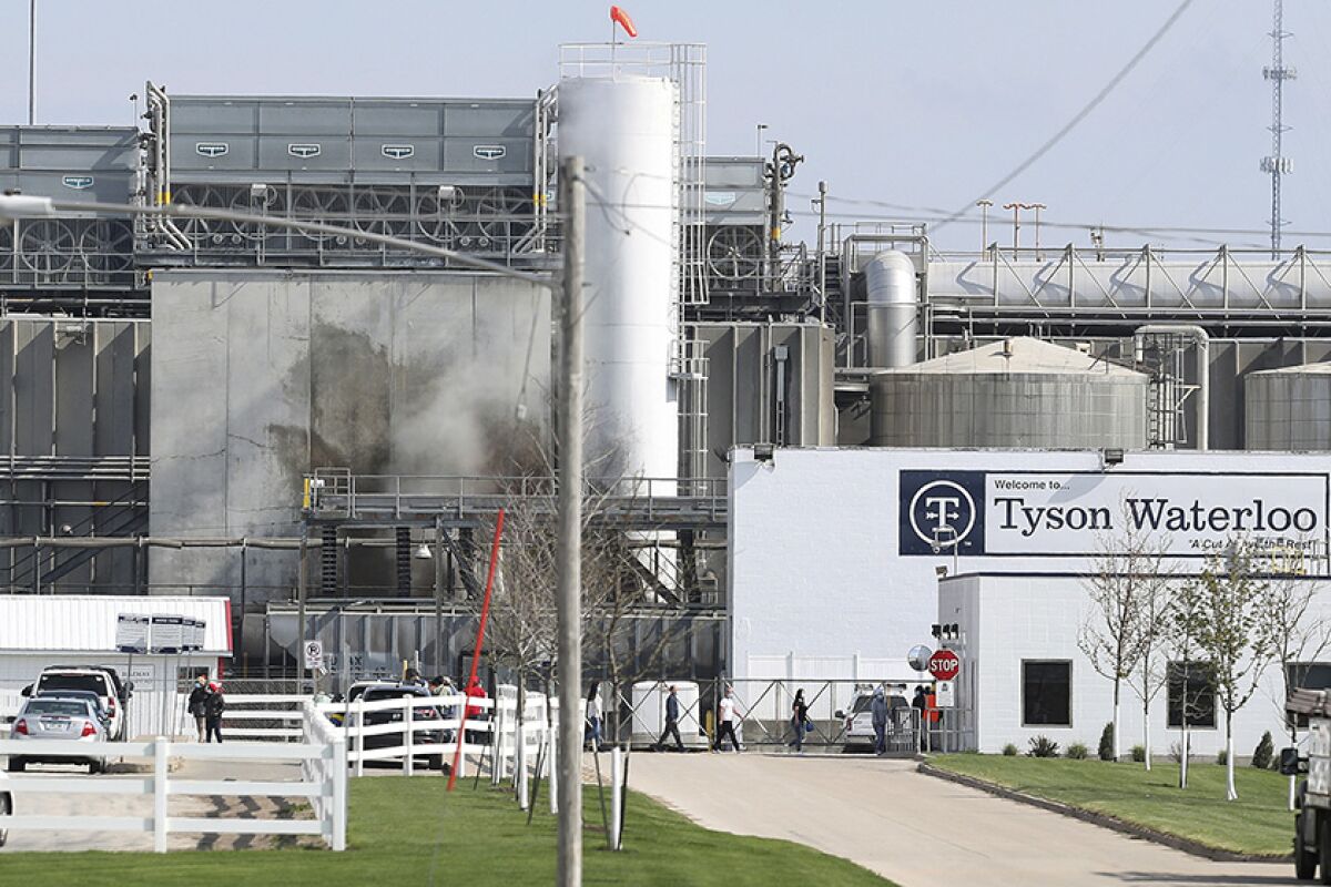 A Tyson Foods plant in Waterloo, Iowa.