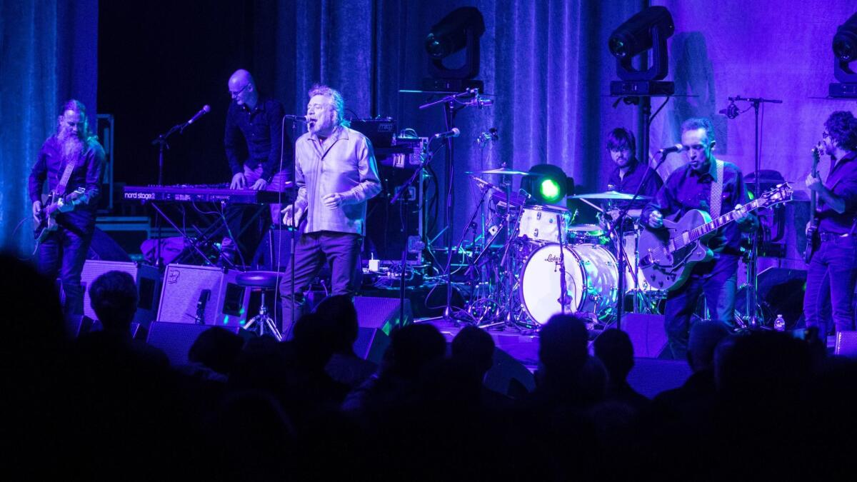 Robert Plant and his band the Sensational Shape Shifters.