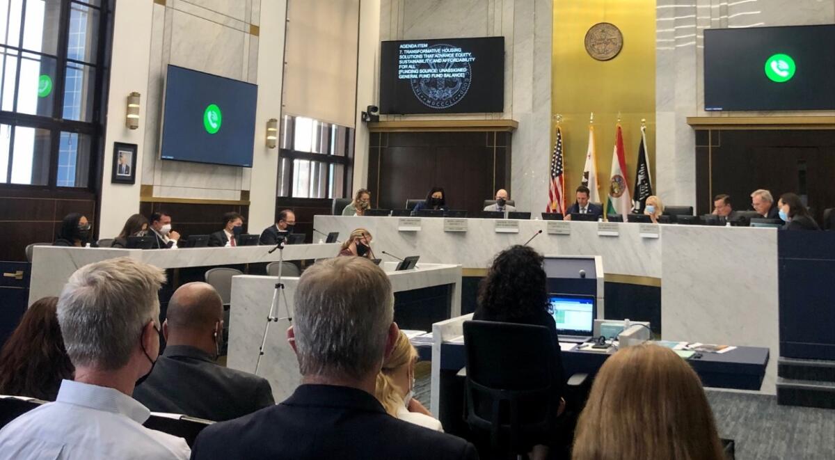 The San Diego County Board of Supervisors meet in the County Administration Center on Tuesday.