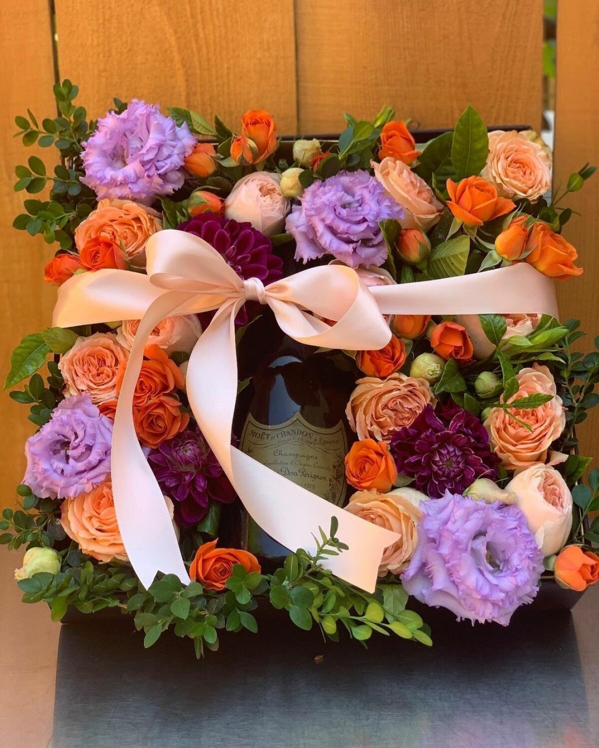This arrangement by La Jolla Florist has a surprise inside.