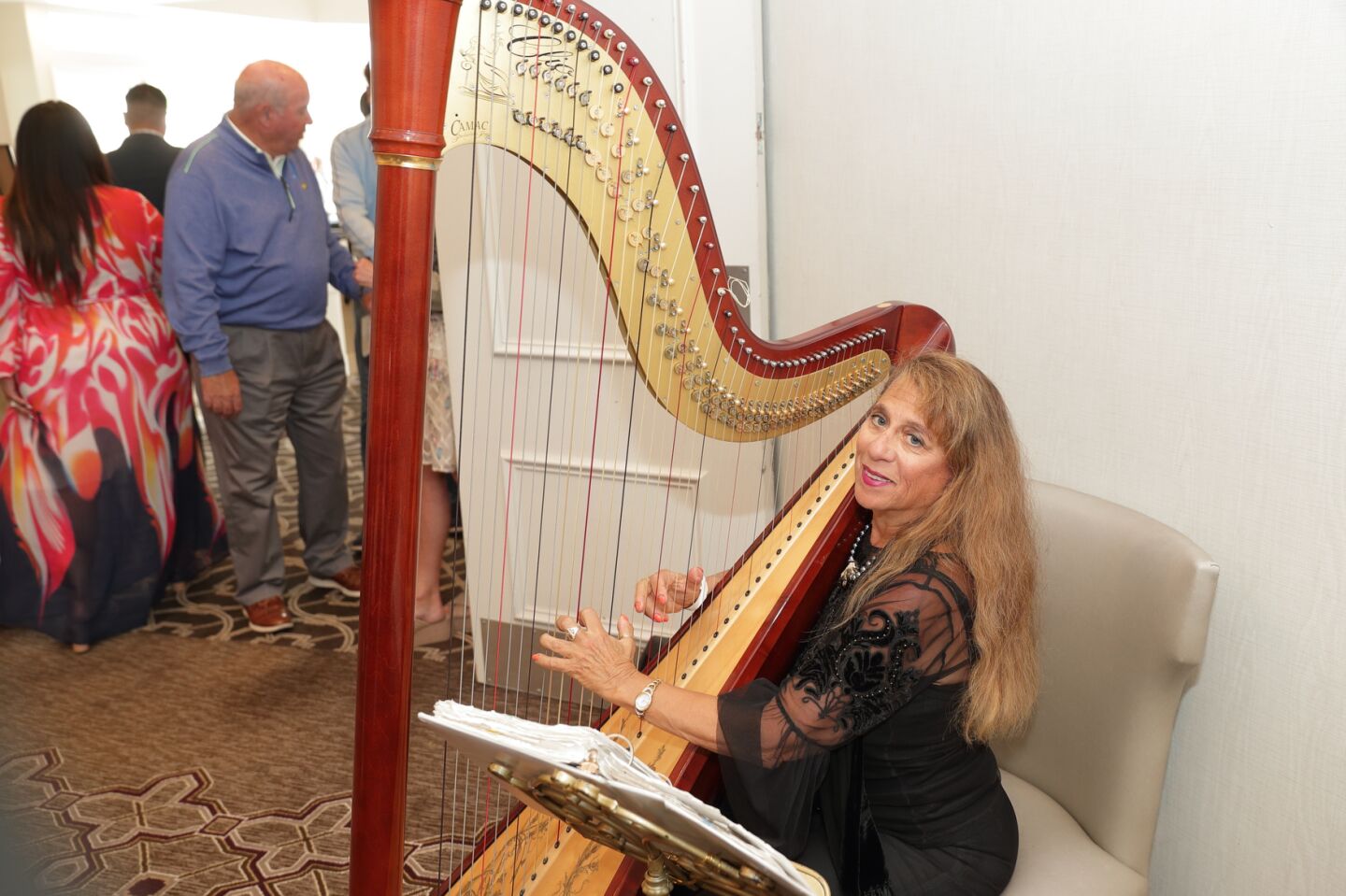 Musical entertainment for the VIP reception was provided by Devora on the harp