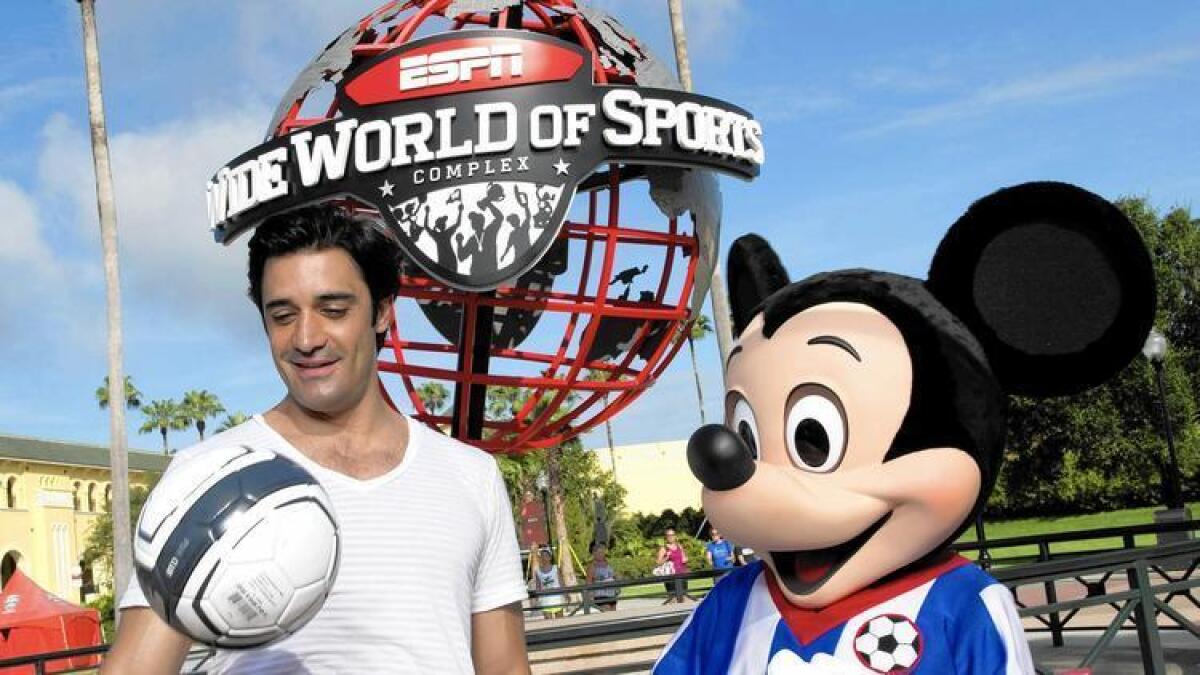 Actor Gilles Marini with Mickey Mouse