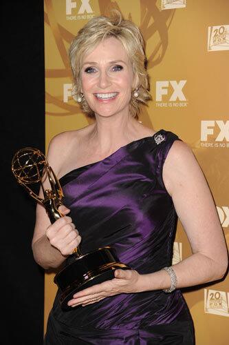 'Glee' actress and Emmy winner Jane Lynch at the 2010 Emmy Awards.