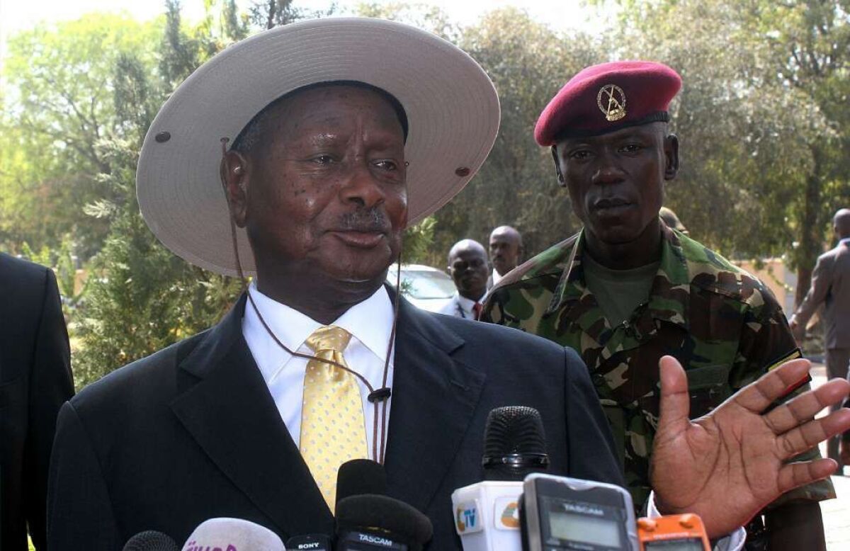 Ugandan President Yoweri Museveni is shown in a 2013 file photo.