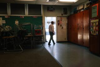 Los Angeles, CA - July 01: Gustavo Gonzalez , the Director of Maintenance Operations and Transportation exits a classroom that is in desperate need of new carpeting at Hosler Middle School in Lynwood on Monday, July 1, 2024 in Los Angeles, CA. Next week, the legislature will be voting on whether to put a $10 billion school bond on the ballot for fund facilities improvements at California public schools. The last bond failed on the ballot in 2020, and there is plenty of pent of demand for improvements across the state. Low-income school districts like Lynwood have historically gotten far less money from the state for school improvements than wealthy districts, because of the inequitable way that funds are distributed by the state. Some of Lynwood schools were built in 100 years ago and are in dire need of modernization. The district says they need about $750,000,000 in repairs but the district can only raise a local bond of $60-80 million because the tax base is so poor. (Dania Maxwell / Los Angeles Times)