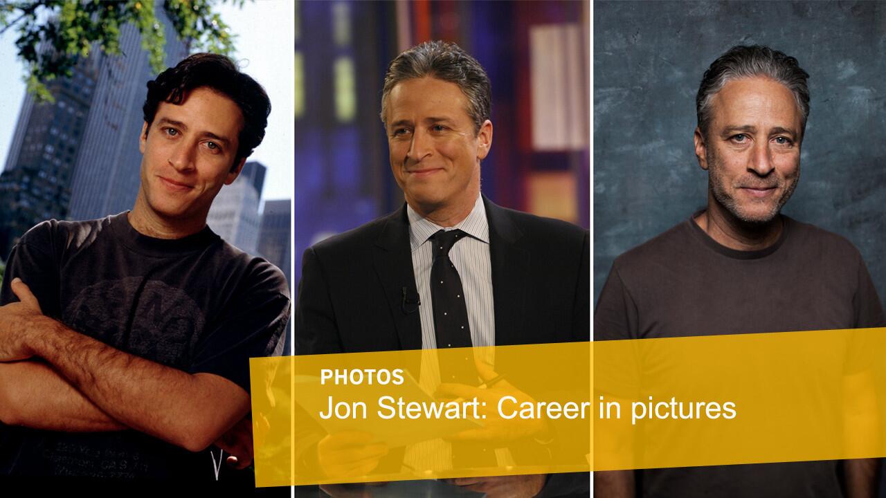 Jon Stewart, host of "The Daily Show" on Comedy Central, announced he will be leaving his popular late-night show. In this photo gallery, we look back at Stewart's career.
