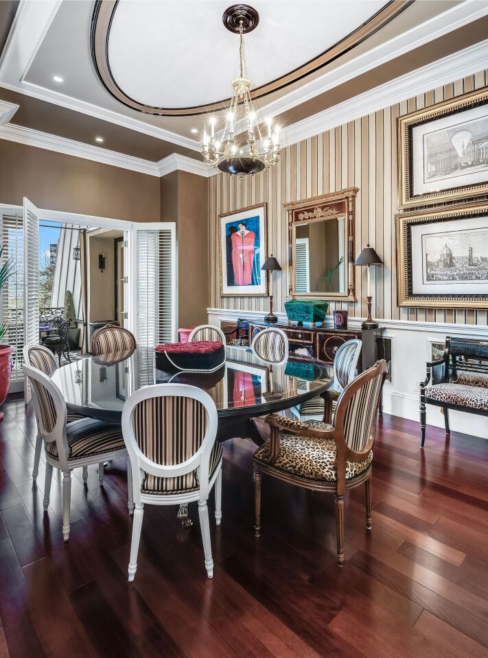 The dining area.