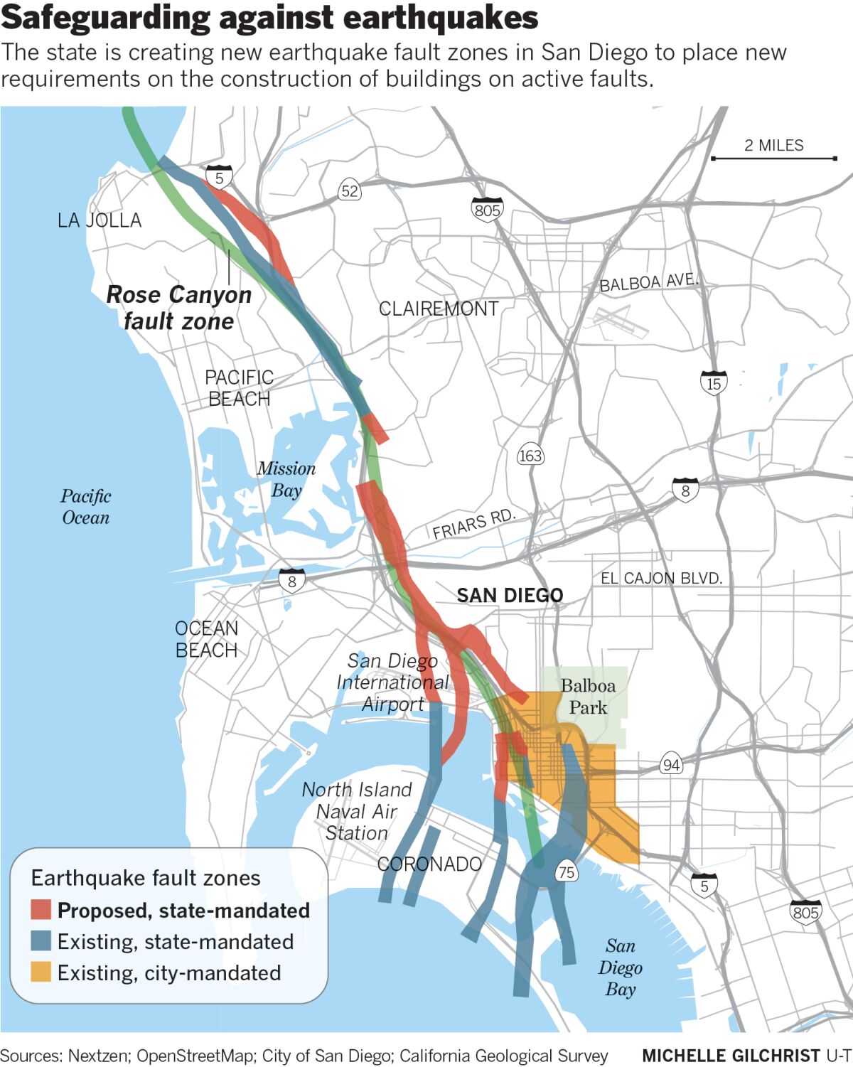 The state is creating new earthquake fault zones in San Diego.